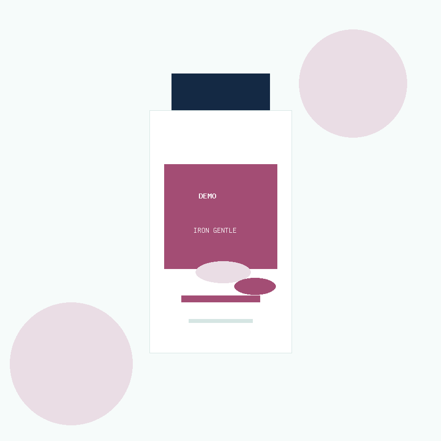 Вымышленная упаковка товара Iron Gentle Bisglycinate