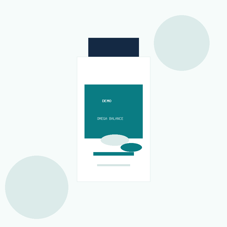 Вымышленная упаковка товара Omega Balance Softgels